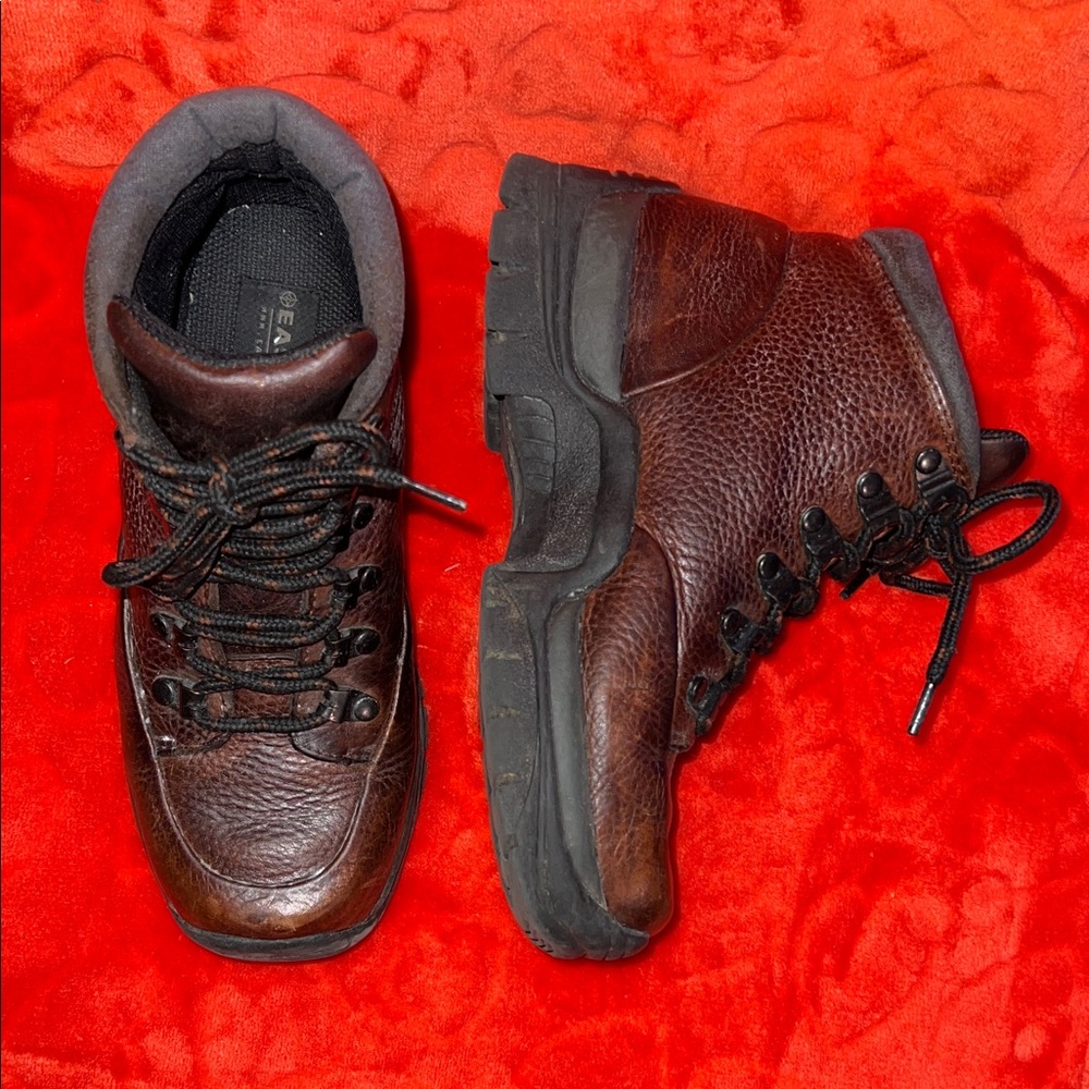 Women’s 5.5 Eastland Retro Brown Leather Lace-Up Hiking/Work Boots RARE